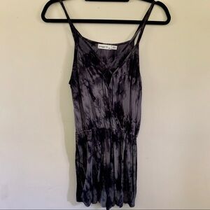 Ginger G Black and Grey Toe Dye Romper